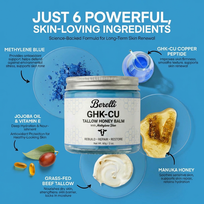 GHK-CU Whipped Tallow Honey Balm with Methylene Blue