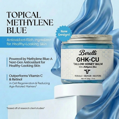 GHK-CU Whipped Tallow Honey Balm with Methylene Blue